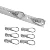 OldBones L-Track Double Stud Tie Down Fitting with Ellipses-Ring, L