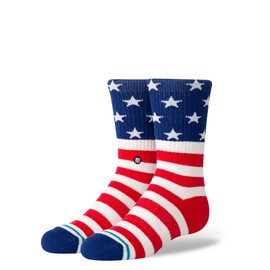 Stance Crew The Fourth St Kids Socks (Large, White)