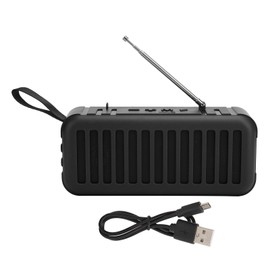 D6‑2 Wireless Bluetooth Speaker Mini Portable Solar Powered Subwoofer Support FMBlack