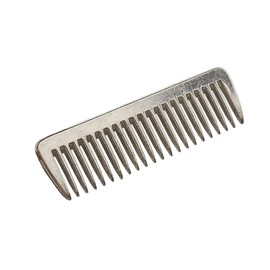 EnweiBingshi Metal Horse Grooming Comb,Portable Tail Comb,Livestock Comb,for Horse Cleaning Hair Removing Loose Undercoat Knots (Sliver)