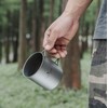 Boundless Voyage Single Walled Titanium Cup with Lid Folding Handle