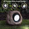 VISFLAIR 2 Pack Solar Rock Lights, Outdoor Decorative Garden Spotlights