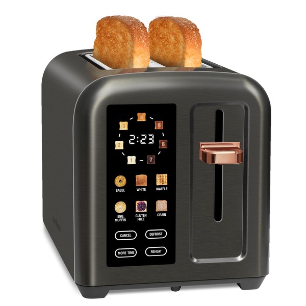 SEEDEEM Toaster 2 Slice, Touch Control Stainless Toaster LCD Display,