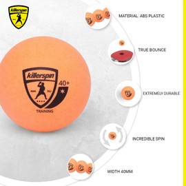 Killerspin Training 1 Star Balls 40+ (Naranja) – 25 Unidades