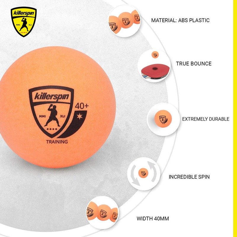 Killerspin Training 1 Star Balls 40+ (Naranja) – 25 Unidades