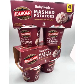 Idahoan Baby Reds Instant Mashed Potatoes Single Serve 2 Bx Lot=8 Microwave Cups