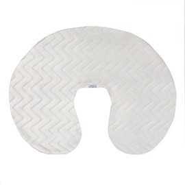 Nap Baby Funda para Cojín de Lactancia para amamantar, Desmontable, con Cierre - Súper Suave - Zig Zag Off-White