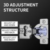 OWODI 40 Pack Soft Close Cabinet Hinges 1/2 inch Overlay
