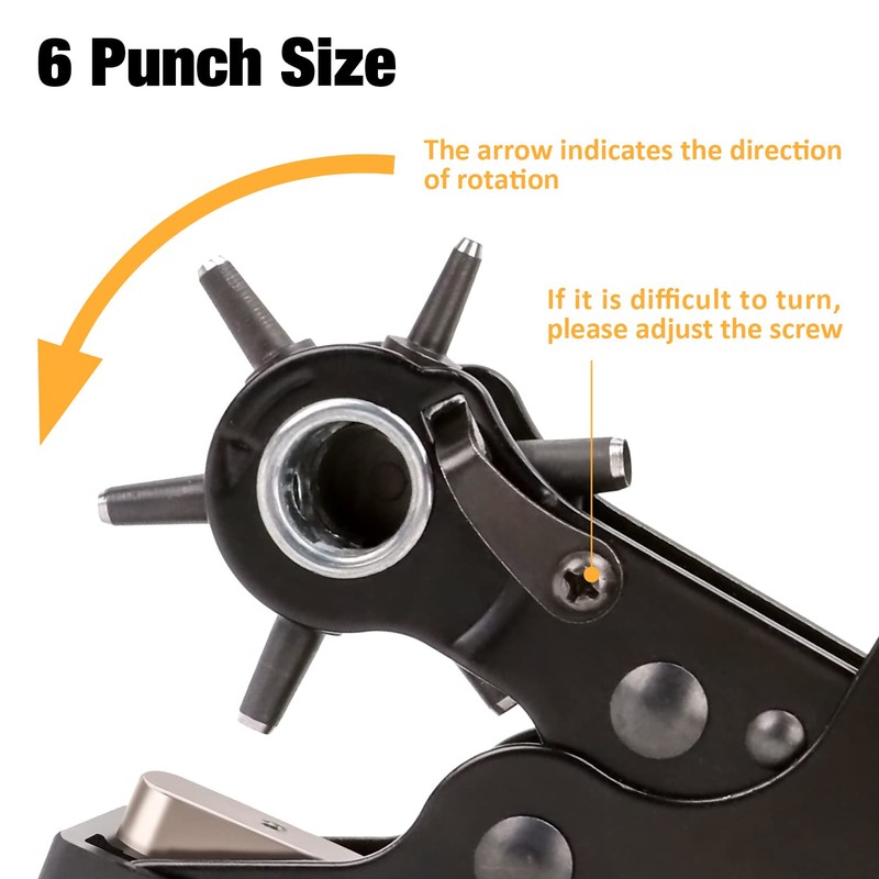 KingTool Desktop Leather Hole Punch Set, Super Heavy Duty Rotary