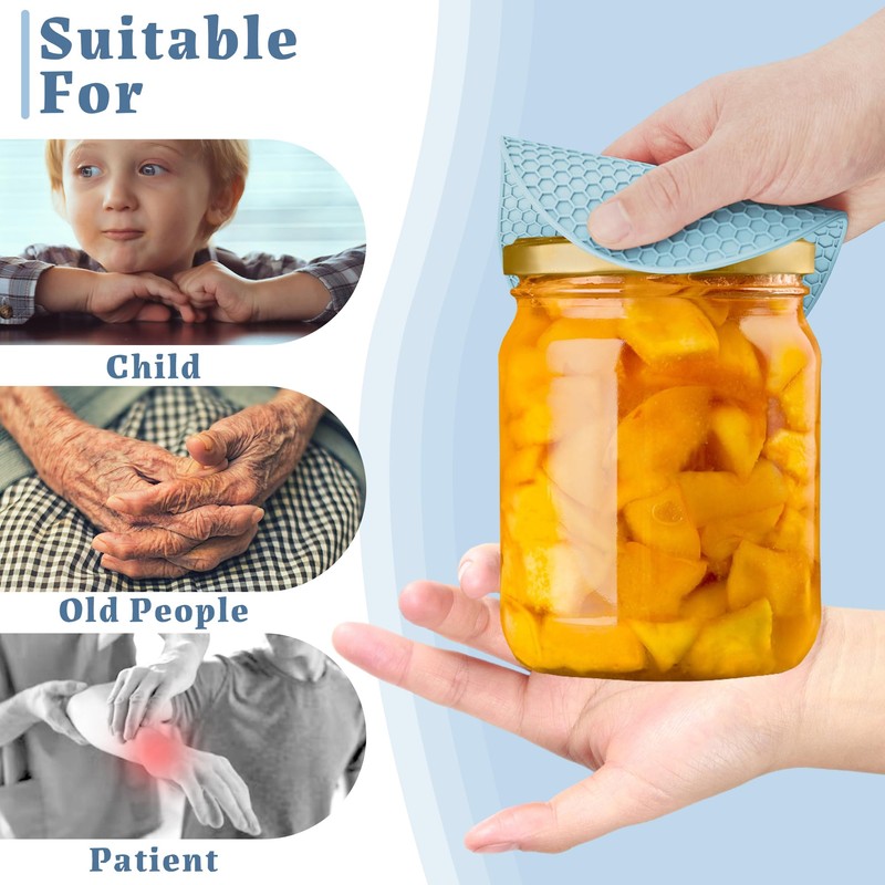 Lzzabo Jar Opener Gripper Pads for Weak Hands And Seniors