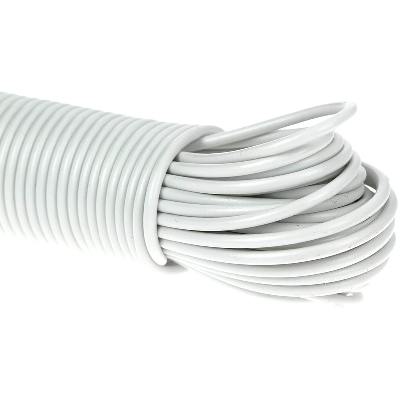 Elliott Steel Core Clothes Line, 20 Meters, White, Extra Stong,
