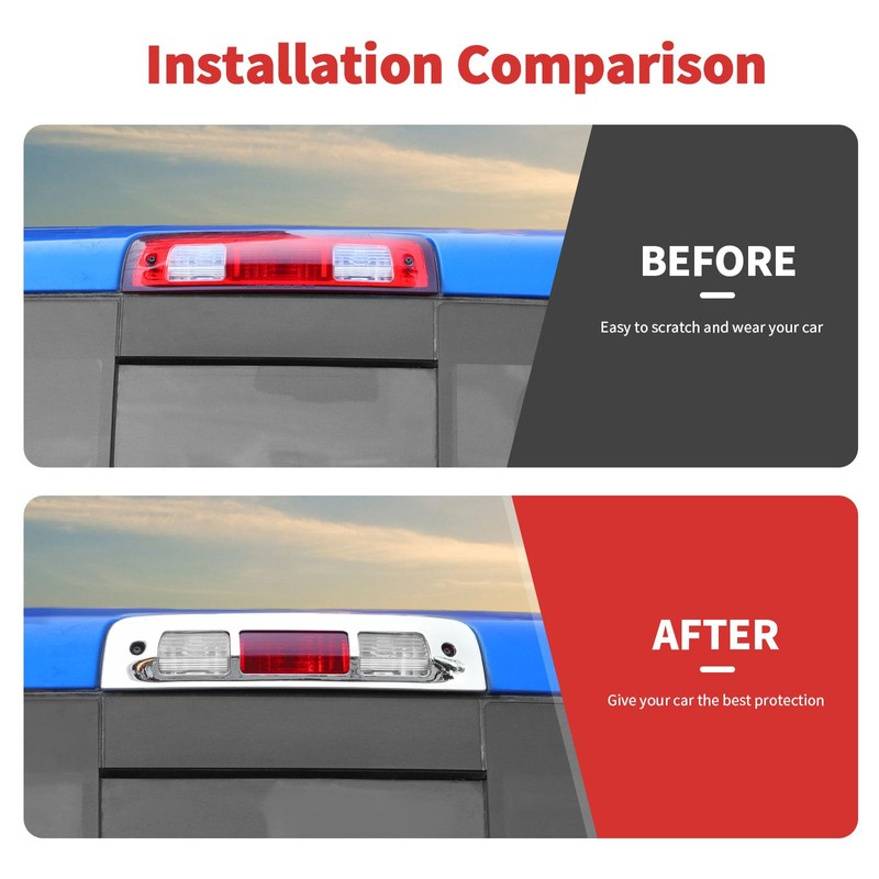 3rd Third Brake Light Tail Light Lamp Cover Trim Compatible