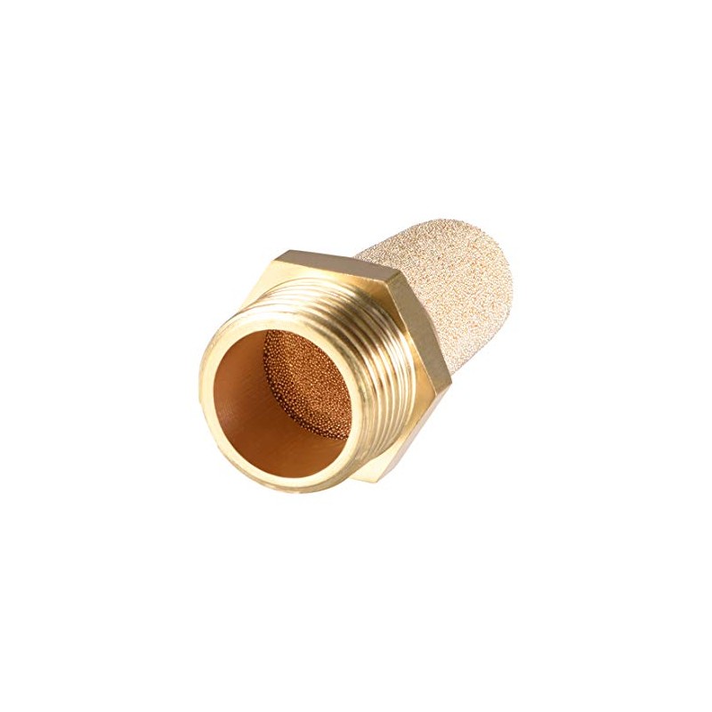 sourcing map 5pcs Brass Silencer G3/8 Adjustable Silencer G Brass