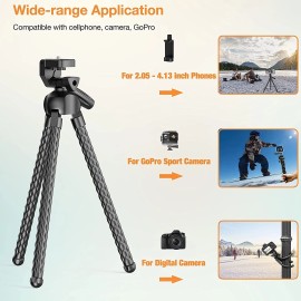 Erligpowht Phone Tripod, Portable Cell Phone Camera Tripod Stand with Remote