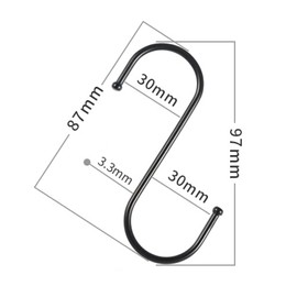 Yesmin 10 Pack in S Shaped Hooks Hanging Hooks Hangers for Bathroom, Bedroom, Office and Kitchen(Silver & Medium)