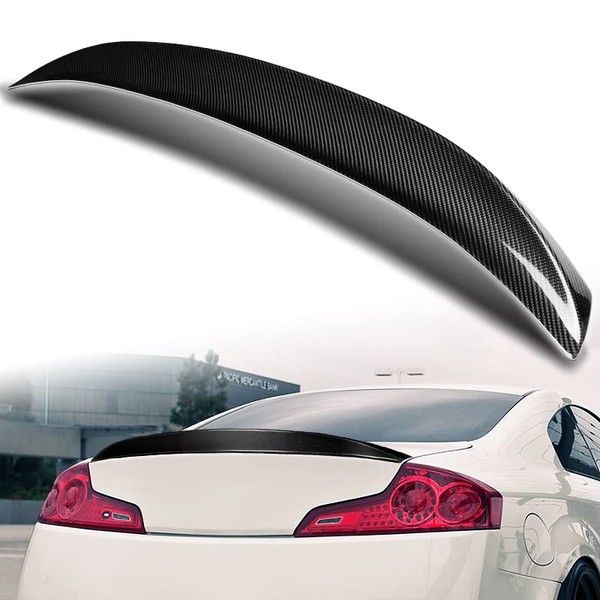 HYPERSPEED Real Carbon Fiber Trunk Spoiler Wing Lip kit Rear
