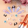Joez Wonderful Bow Nail Charms with Heart Rhinestones 40pcs, 3D