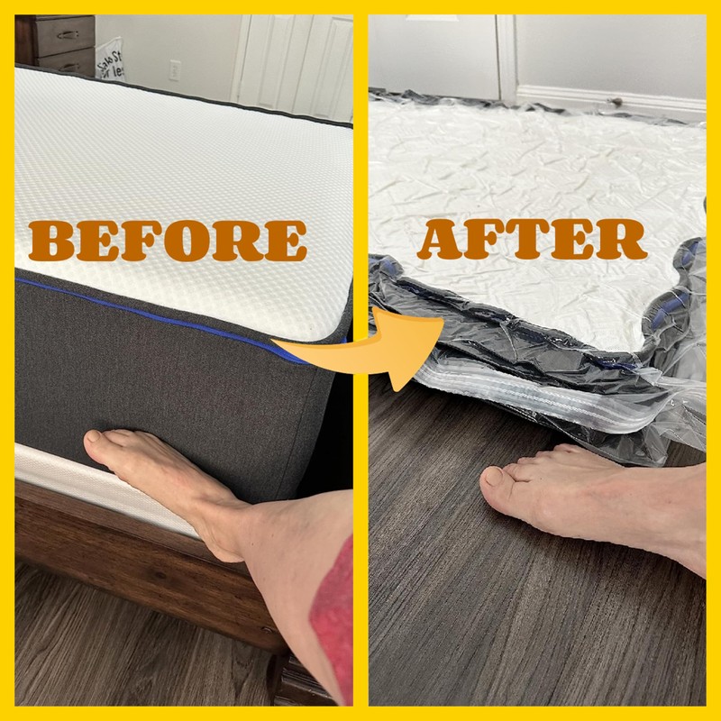 WORKKOOL Vacuum Mattress Bag for moving, Vacuum Sealed Bags for