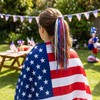 4 Pcs 4th of July Ponytail Hair Extension, Patriotic Elastic