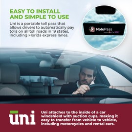 FSU Nole Uni Prepaid Portable Toll Pass by E-PASS – Works in 19 States Including FL, GA, NC, VA, WV, MD, DE, NJ, NY, PA, MA, RI, NH, ME, OH, in, IL, KY, and MN