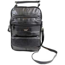 Mens/Ladies Super Soft Nappa Leather Shoulder/Carry Travel/Flight Bag with Multiple Pockets