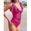 CUPSHE Women One Piece Swimsuit Deep V Neck Tummy Control