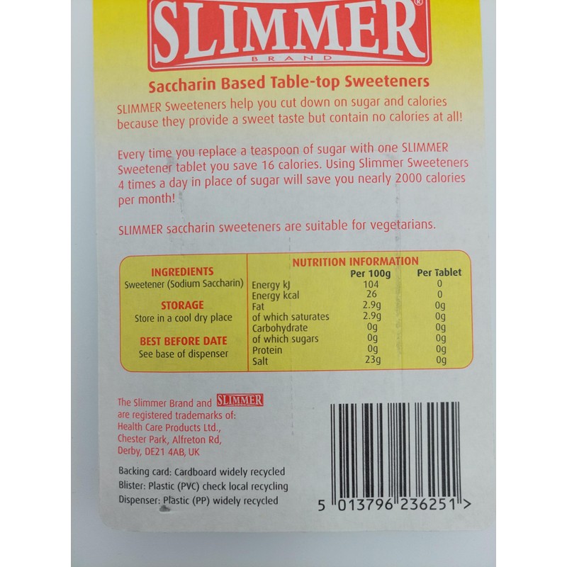 Slimmer Calorie Free Sweetener Bundle with Mollymae Bookmark | 2