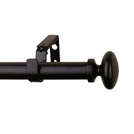 Meriville 1-Inch Diameter Prima Single Window Treatment Curtain Rod, 28-Inch to 48-Inch, Oil-Rubbed Bronze