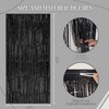 DECOCKRAT 3 Pack Foil Fringe Backdrop - Black Shiny Tinsel