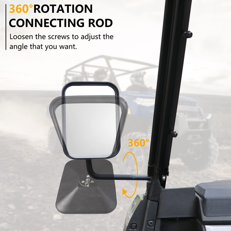 RERPRO Ranger Side Rear View Mirrors Compatible With 2015-2025 Polaris