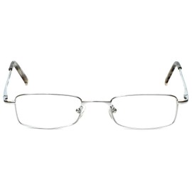 Calabria 753 XL Rectangle Reading Glasses +6.00 Silver Men Women Metal Single Power Reader Adjustable Nose Pads