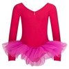tanzmuster ® Romy Ballet Tutu Girls' Long-Sleeved Cotton Ballet Bodysuit