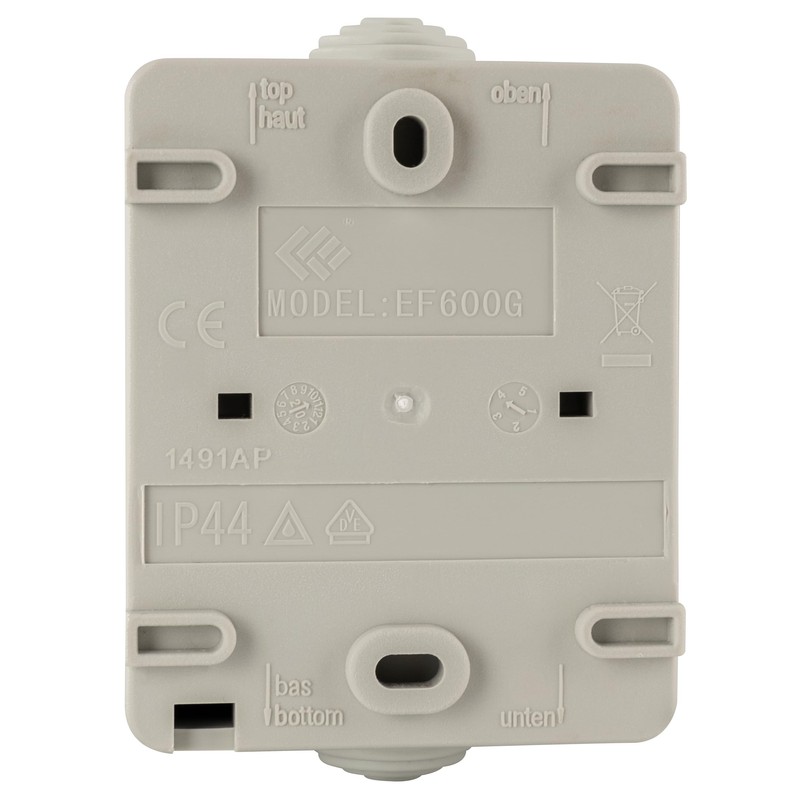 REV AquaBase 1-Way Socket - Wet Room, Splash-proof IP54 Double