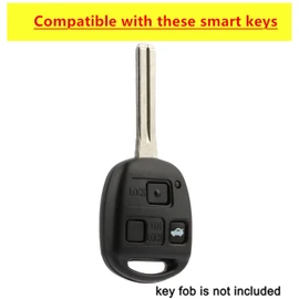 for Lexus Key Fob Cover with Keychain Fit for Land Cruiser FJ Cruiser Lexus Es300 Gs300 Gs400 Gs430 Is300 Ls400 Ls430 Lx470 Rx300 Rx330 Rx350 Rx400h (For lexus A-b, White)