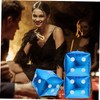 Gadpiparty 5sets Cube Foil Dice Balloons Birthday Party Decorations Blue