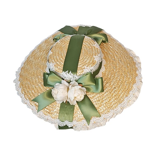 Panchitalk Women Victorian Tea Party Sun Hat, Lolita Bows Flower