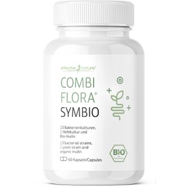 Effective Nature COMBI, Symbio – Vegetarian Capsules – Contains Präbiotisches Inulin – Organic Quality – No Additives, , ,