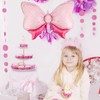 10pcs Pink Bow Balloons, Cute Foil Bow Shaped Balloons Giant