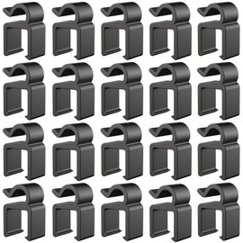 ThtRht 20 Pack Boom Arm Cable Clips Microphone Stand Cable Clip Plastic Cord Organizer Mic Arm Wire Holder Clamp Management for Wired Microphone Vocal Dynamic Microphones Arm Mic Stand