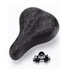 CXWXC Bicycle Saddle Painless, Thick, Waterproof, Cushioning, Large Size, Black