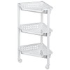 Plast Team Triangular Trolley with 3 Baskets, White, One Size