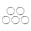 Alomejor 5pcs Round Rings Stainless Steel Smooth Welded O-Ring for