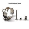 304 Stainless Steel T-Bolt Clamp 48-51mm Hose Clamp Tool 4PCS