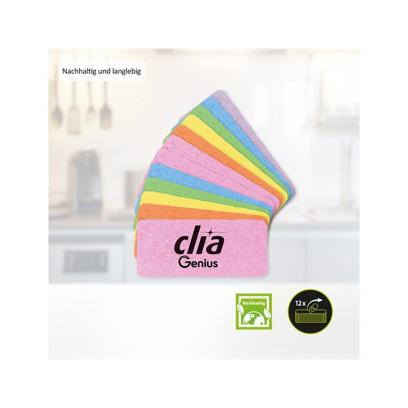 Genius Clia Rainbow Kitchen Sponge, Pot Sponge, Cleaning Sponge, Unviersal