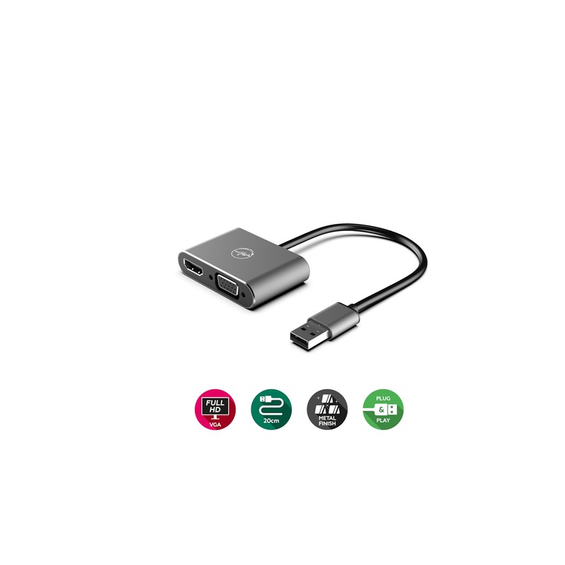 Mobility Lab ML312842 - USB 3.0 to HDMI & VGA