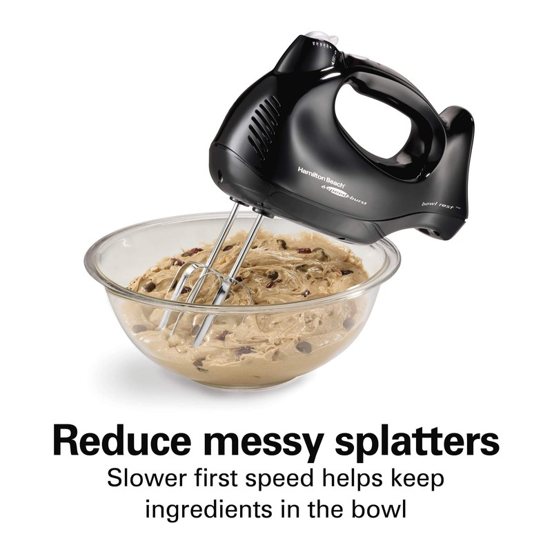 Hamilton Beach Power Deluxe 6-Speed Electric Hand Mixer with Snap-On