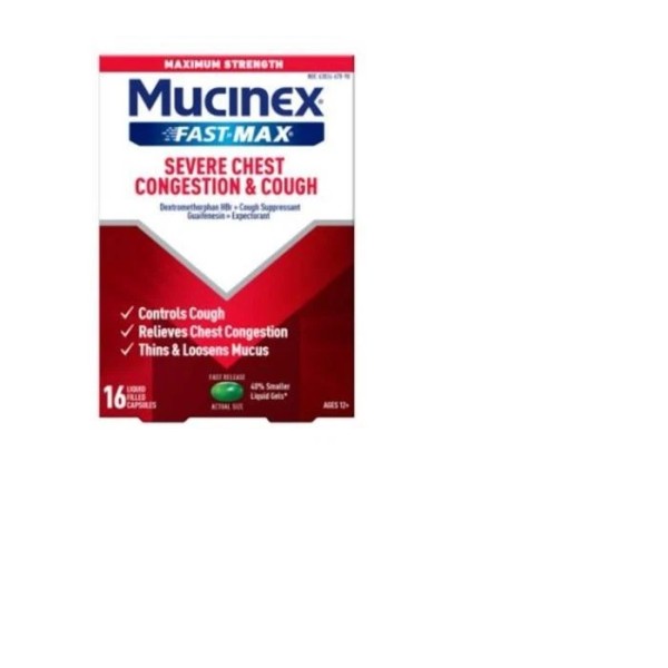Mucinex Fast-Max Severe Chest Congestion & Cough Capsules 16ct