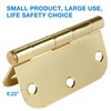 Rounded Door Hinges 3-1/2" x 3.5 inch, 5/8 Radius, Polished