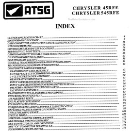 Dodge Trucks, Jeep 45RFE / 545RFE Transmission Repair Manual 1999-2011