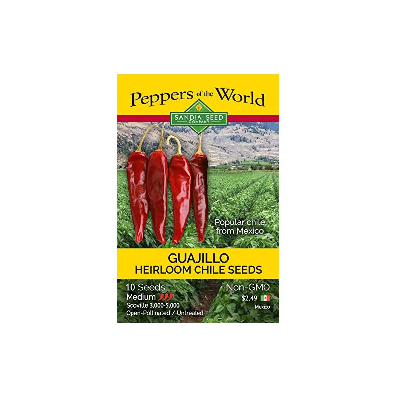 Guajillo Pepper Medium Hot 10 Seeds - Rare and Non-GMO